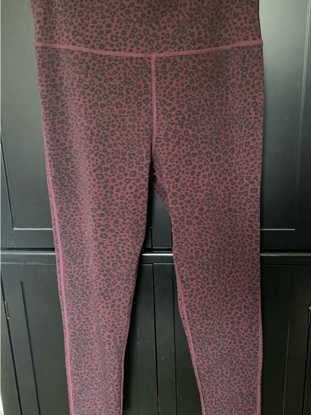 Women’s Burgundy Leopard Leggings